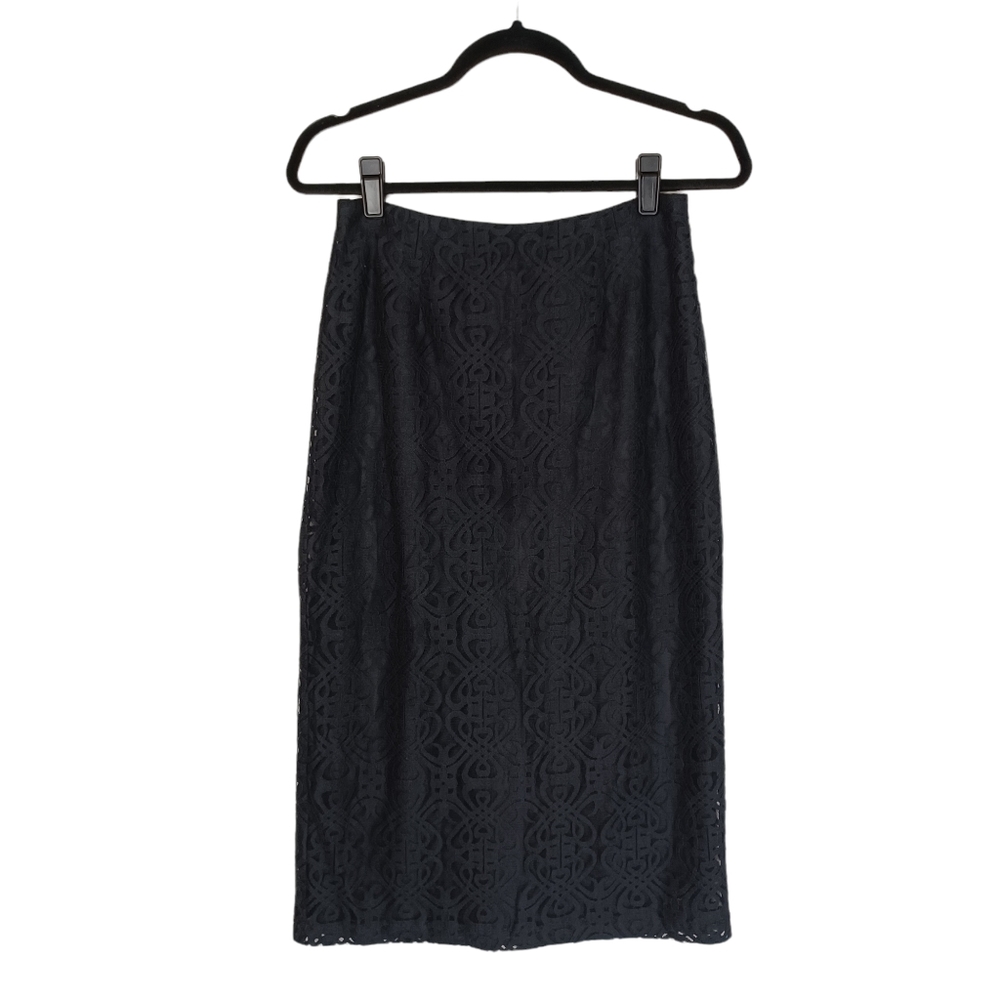 BB DAKOTA (STEVE MADDEN) Black Lace Midi Skirt Small